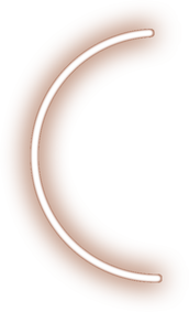 Brown neon half circle